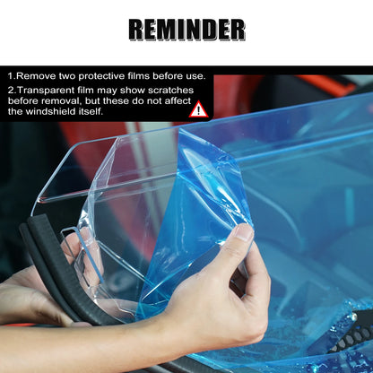NICECNC Hard-Coated Half Windshield, UV Resistant for Can-Am Maverick X3 (2017–2023)