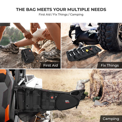 1680D Side Storage Bags with Removable Knee Pads for Polaris RZR XP 1000, RZR XP Turbo & RZR 900