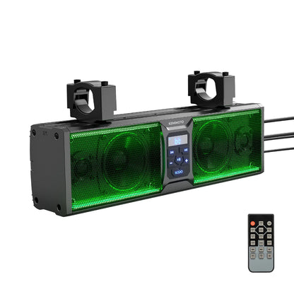 Waterproof Bluetooth Speakers with LED Lighting & Remote for UTV & SXS