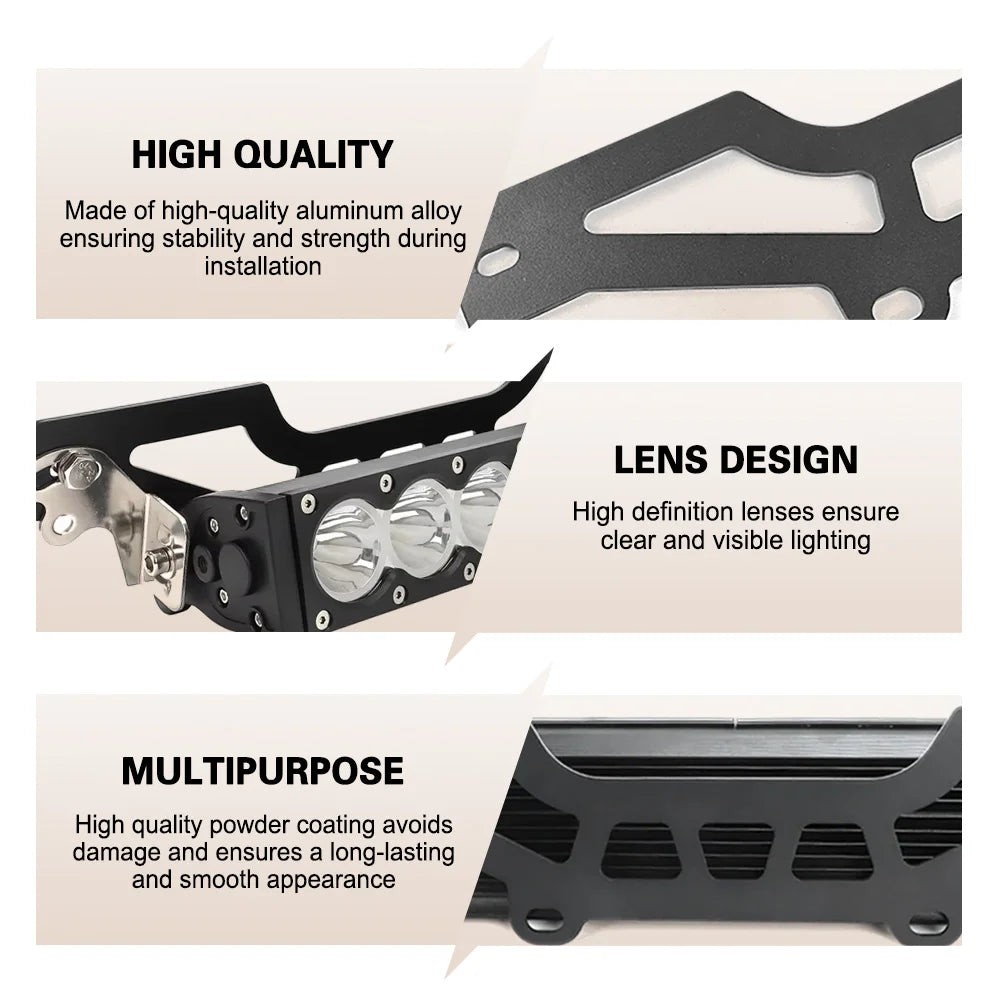11-Inch 60W LED Light Bar with Grille Bracket Kit for Can-Am Maverick X3 (2017–2023)