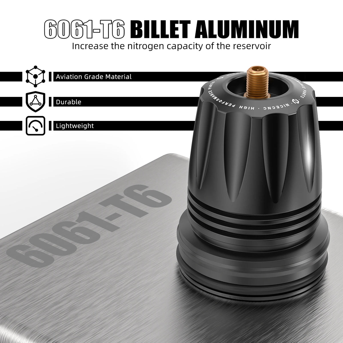 Shock Nitrogen Reservoir End Caps for UTV & SXS