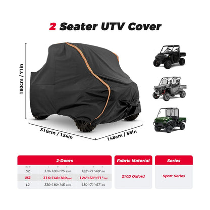 KEMIMOTO Full-Size 420D Oxford UTV Cover