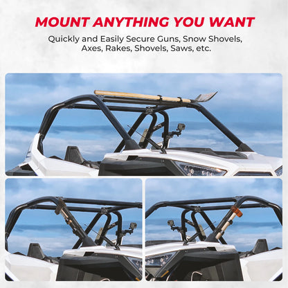 Rubber Roll Bar Gun & Tool Holder Straps (4-Pack) for UTV & SXS