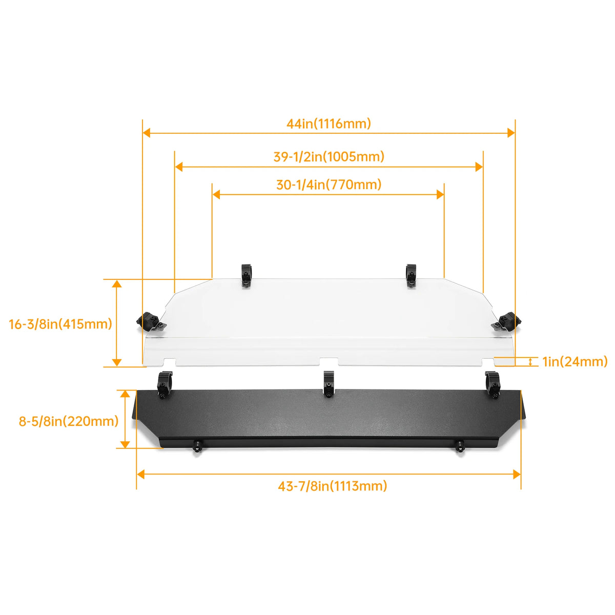 Vented Rear Windshield Window for Polaris RZR 570 (2014–2020)
