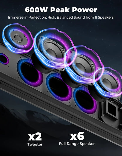 RGB Sound Bar for 1.5–2.25 Inch Roll Bars for UTV & SXS