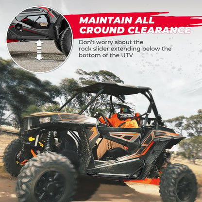 KEMIMOTO Nerf Bars Rock Sliders for Polaris RZR XP 1000, RZR XP Turbo & More