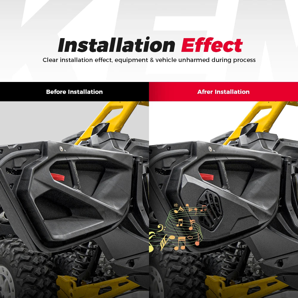 6.5-Inch Front Lower Door Speaker Pods for Can-Am Maverick R (2024–2025)