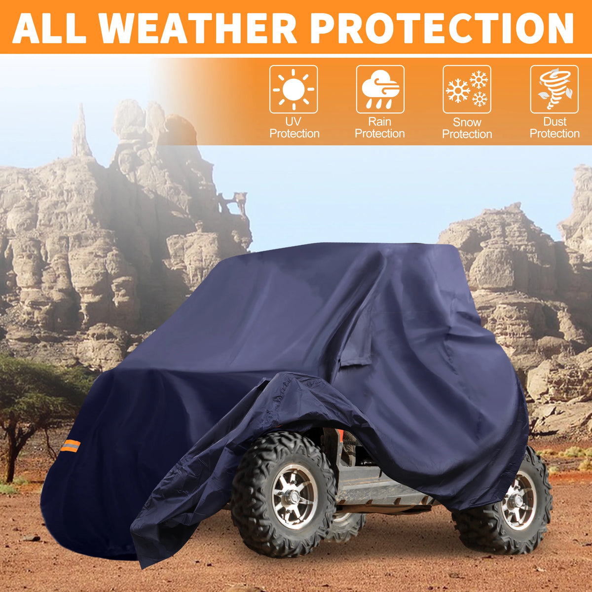 Waterproof 210D-PU Side by Side Cover, Blue for Polaris RZR Pro XP (2020–2026)