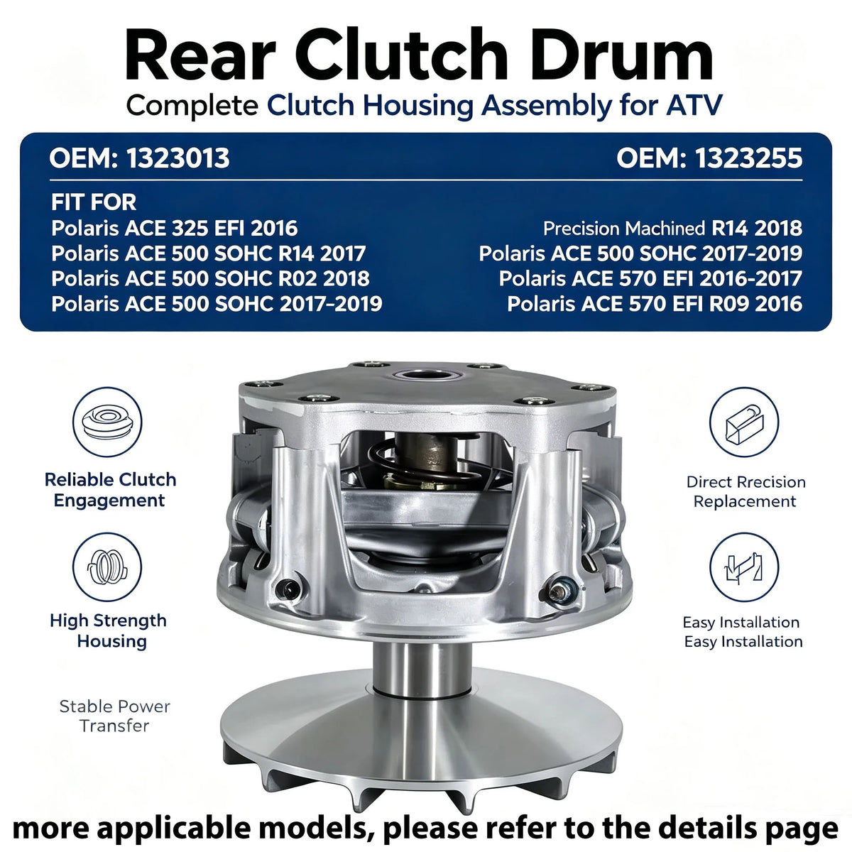 Primary Drive Clutch Assembly for Polaris RZR 570 & RZR Trail
