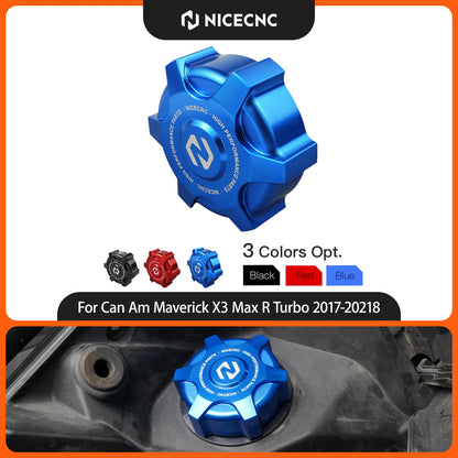 NICECNC Aluminum Fuel Tank Cap Cover for Can-Am Maverick X3 (2017–2024)