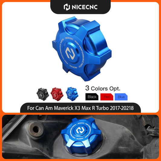 NICECNC Aluminum Fuel Tank Cap Cover for Can-Am Maverick X3 (2017–2024)