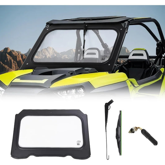 Front Windshield with Manual Wiper, DOT for Polaris RZR XP 1000, RZR XP Turbo & More
