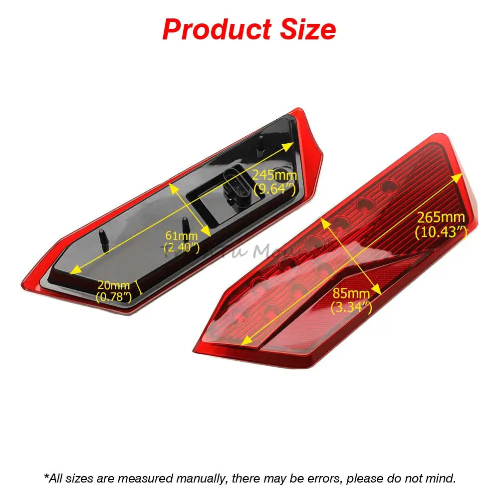 LED Rear Tail Lights, Left and Right for Polaris RZR Trail (2021–2025)