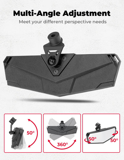 Shatterproof Center Rear View Mirror for CFMOTO ZForce 950, UForce 600 & UForce 1000