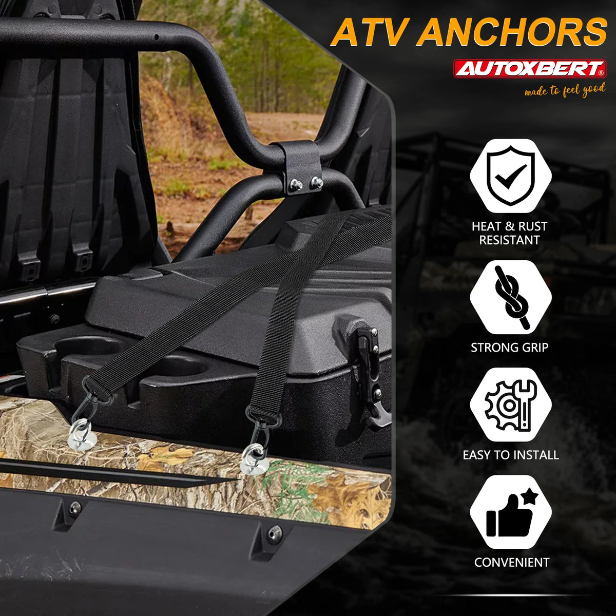 Cargo Tie-Down Anchors (6-Pack) for Polaris Ranger 570, Ranger XP 1000 & More