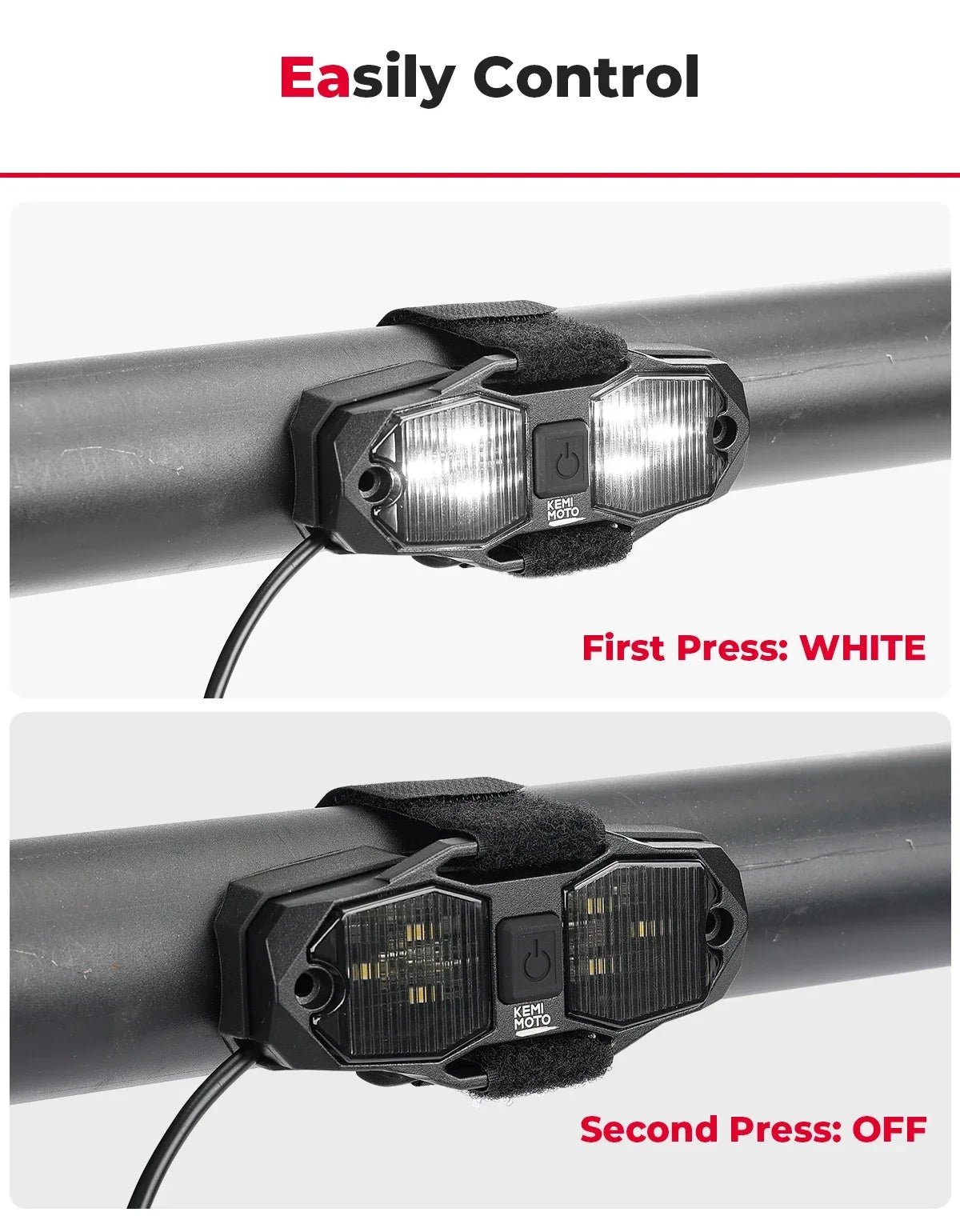 KEMIMOTO Waterproof LED Cab Dome Light for UTV & SXS