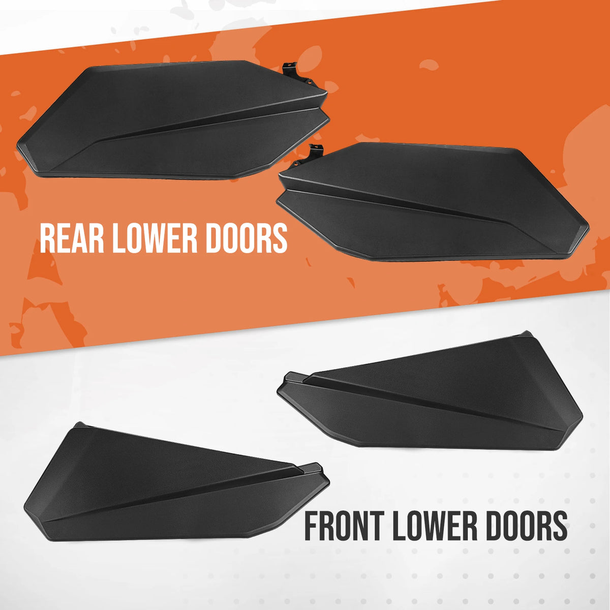 4-Door Lower Door Insert Panels with Metal Frame for Can-Am Maverick X3 (2017–2026)