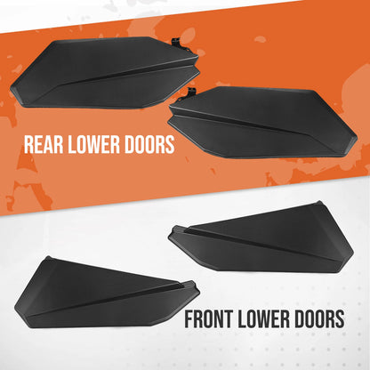 4-Door Lower Door Insert Panels with Metal Frame for Can-Am Maverick X3 (2017–2026)