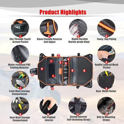 Waterproof Overhead Roof Storage Bag Organizer for Can-Am Maverick X3 (2017–2022)
