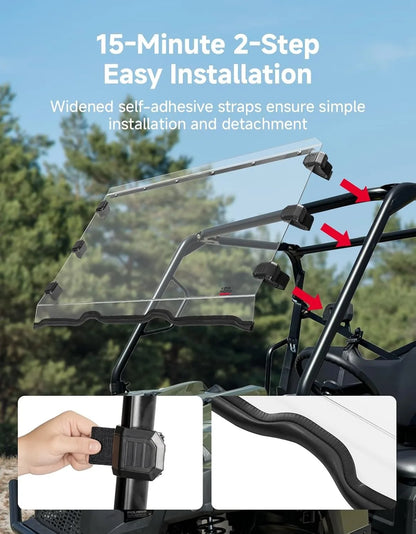 Hard PC Full Front Windshield for Polaris Ranger 570 (2016–2025)