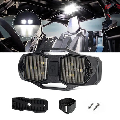 Red and White LED Roll Cage Dome Light with Switch for UTV & SXS