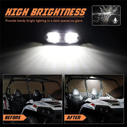 Red and White LED Roll Cage Dome Light with Switch for UTV & SXS