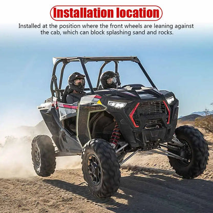 Mud Flaps Kit with Front Fender Flare Covers for Polaris RZR XP 1000, RZR XP Turbo & More