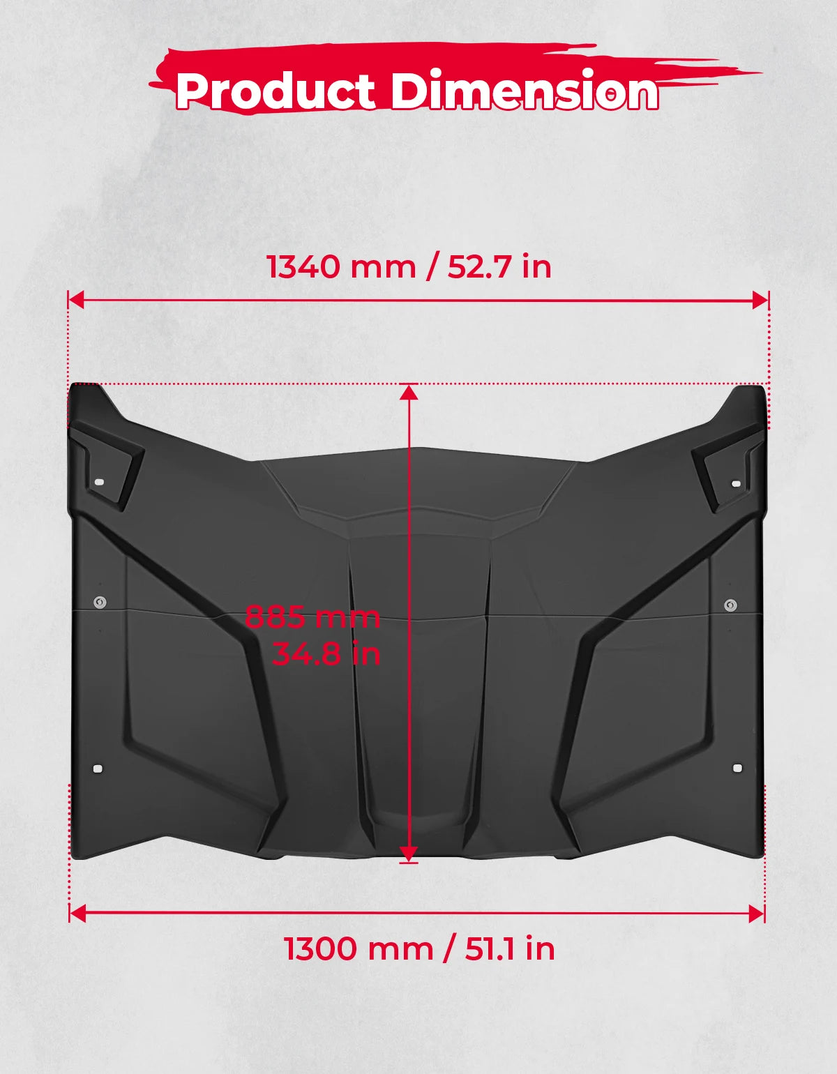 Hard Combined Roof Top, 2-Door for Can-Am Maverick X3 (2017–2025)