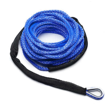 Synthetic Winch Rope 7 mm x 15 m, 9,300 lb for UTV & SXS