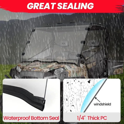 Hard-Coated Polycarbonate Full Front Windshield for Polaris Ranger 570 (2014–2026)