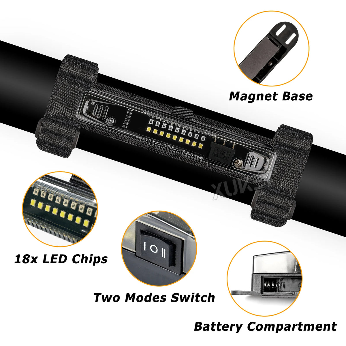18-LED Roll Bar Dome Cabin Light for UTV & SXS