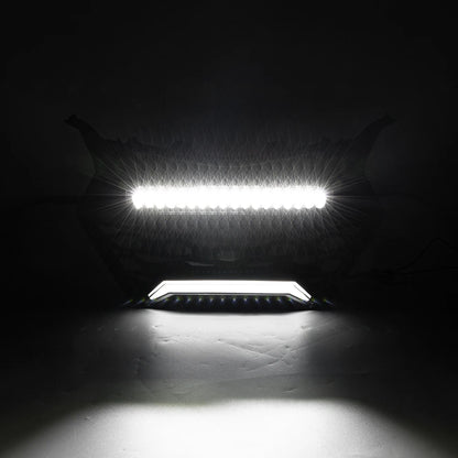 Front Mesh Grille with Dual LED Light Bars for Can-Am Maverick R (2024–2025)