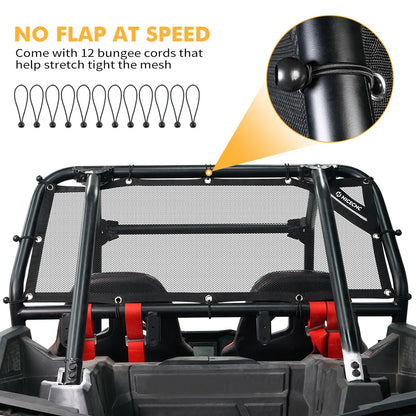 NICECNC Rear Cage Race Net Mesh Panel for Polaris RZR 570, RZR 900 & More