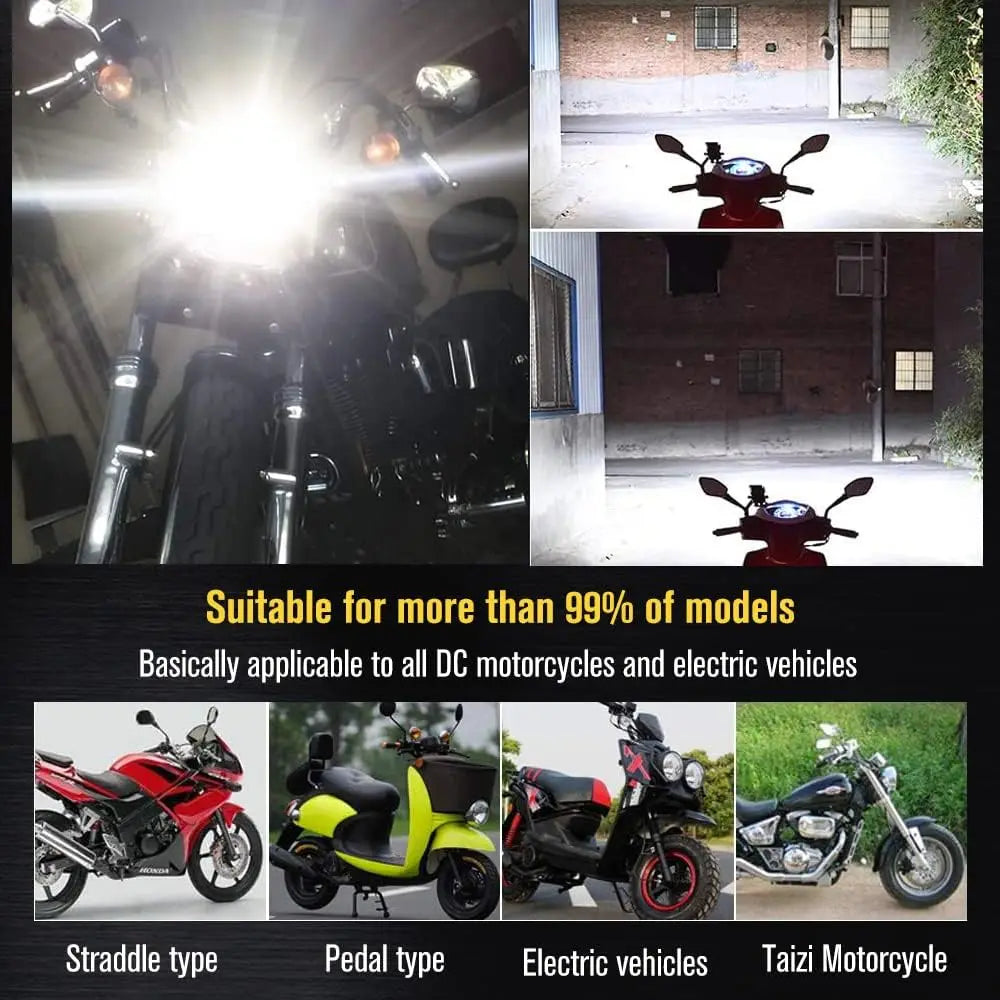 P15D LED Headlight Bulbs, 6000K White Hi/Lo (2-Pack) for UTV & SXS