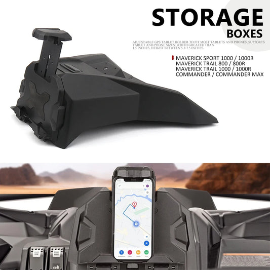 Tablet Holder Mount with Storage Box for Can-Am Commander, Maverick Trail & Maverick Sport