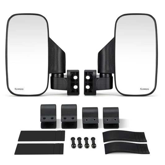 Breakaway Convex Side Mirrors, 1.75–2-Inch Clamp for UTV & SXS