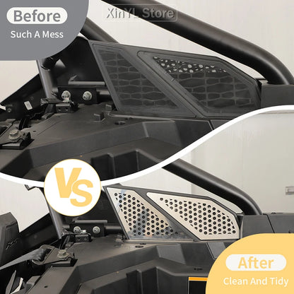 Stainless Steel Air Intake & Clutch Vent Grill Covers for Polaris RZR Pro XP (2021–2026)