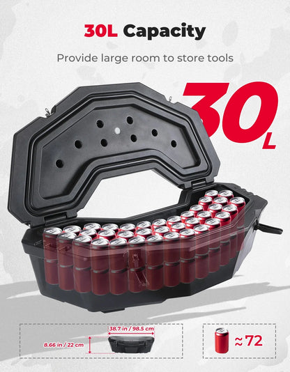 8-Gallon Rear Cargo Storage Box for Can-Am Maverick X3 & Commander