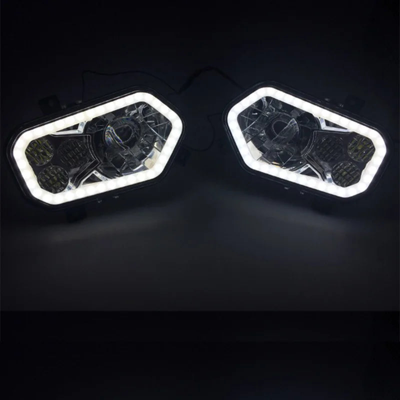 High/Low Beam LED Headlight with Halo Ring for Polaris Ranger XP 900 (2013)