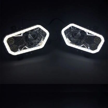High/Low Beam LED Headlight with Halo Ring for Polaris Ranger XP 900 (2013)