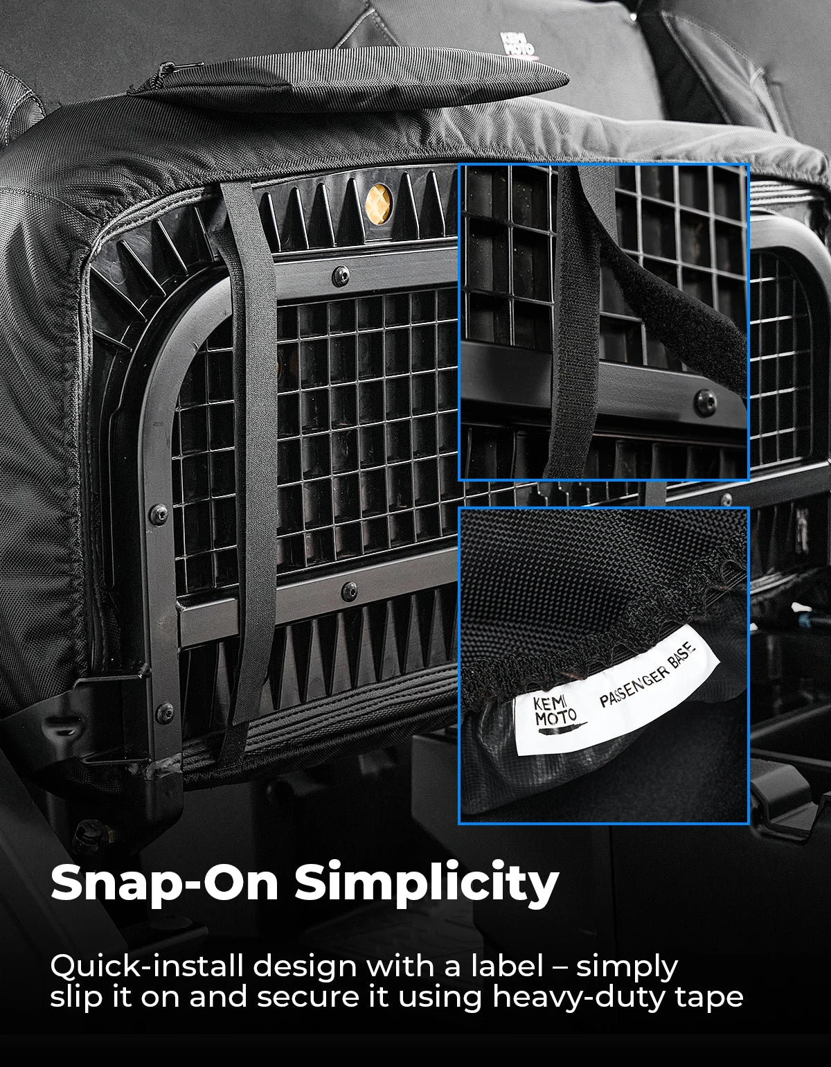KEMIMOTO Oxford Seat Cover Set with Wingback for Polaris Ranger XP 1000 (2022–2025)