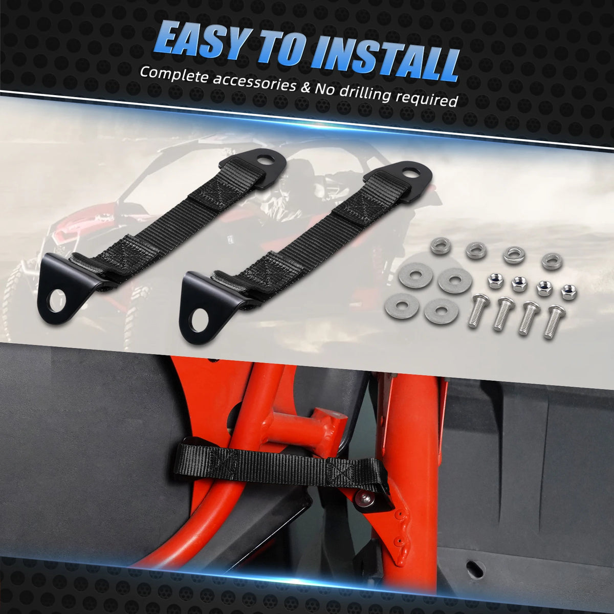 NICECNC Door Limit Straps for Can-Am Maverick X3 (2017–2022)