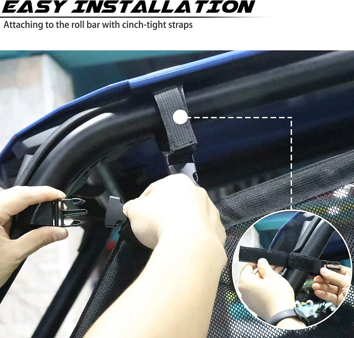 Soft Mesh Window Nets, 2-Door for Polaris RZR 570, RZR 900 & More