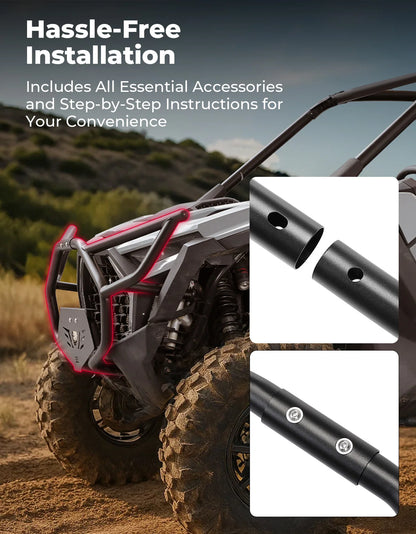 Rust-Resistant Metal Front Bumper for Polaris RZR Pro XP & RZR Pro R