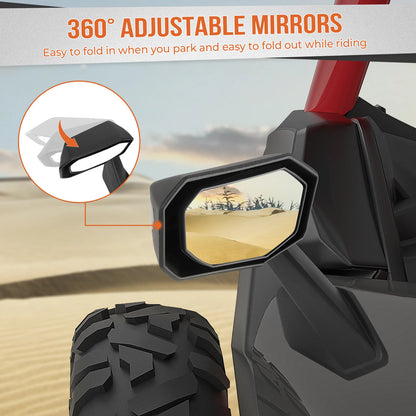Folding High-Performance Racing Side Mirrors for Can-Am Maverick X3 (2017–2023)