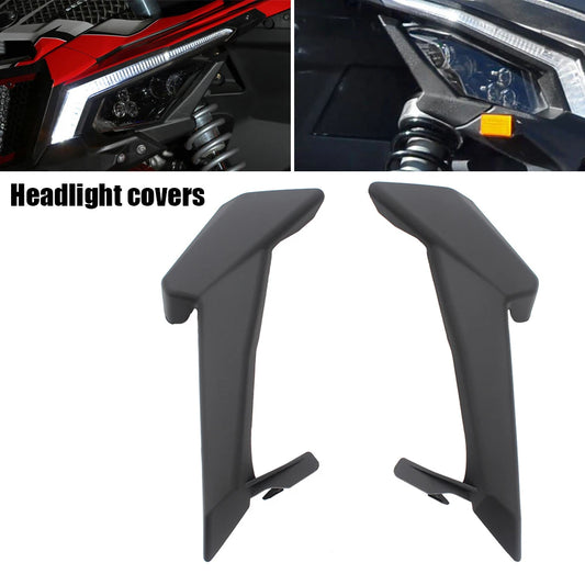 Headlight Trim Covers, Black ABS (Pair) for Can-Am Maverick X3 (2017–2023)