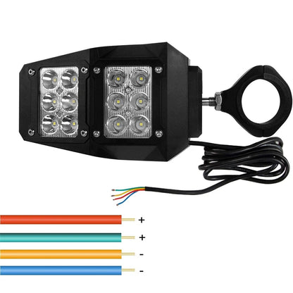 Side View Mirrors with LED Spot Lights (Pair) for UTV & SXS