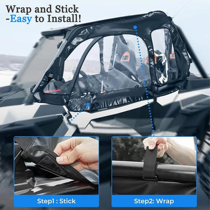 Clear PVC Side Door Windows for Polaris RZR XP 1000 & RZR XP Turbo