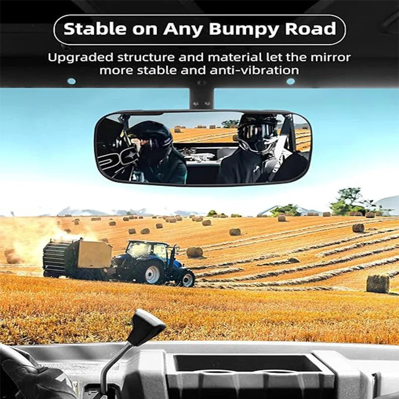 HD Center Rearview Mirror with Belt Bypass Straps for Polaris Ranger 570, Ranger XP 1000 & Ranger XP 900