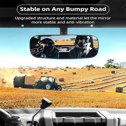 HD Center Rearview Mirror with Belt Bypass Straps for Polaris Ranger 570, Ranger XP 1000 & Ranger XP 900